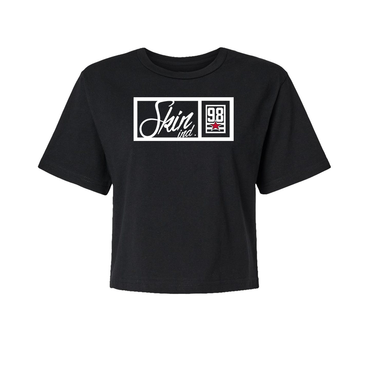 Womens Boxy Crop S/S Tee - DEN OF THIEVES (Black)