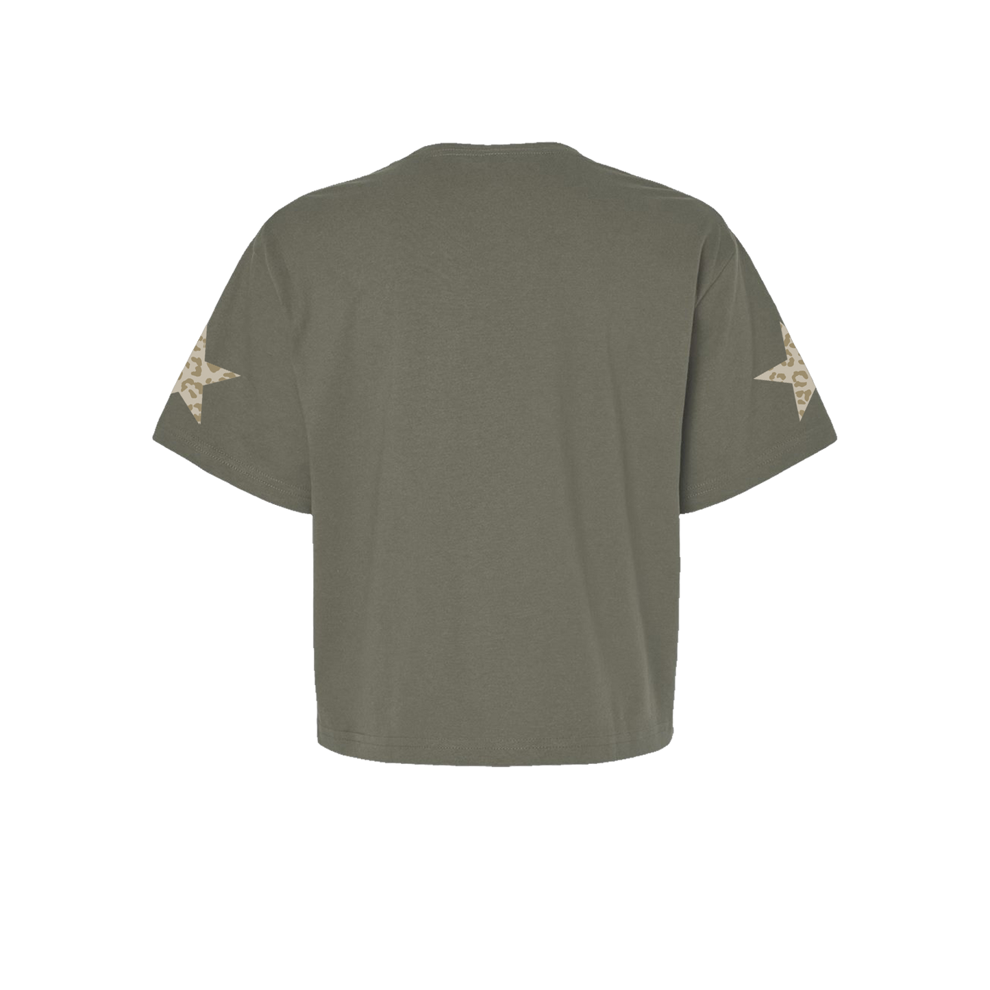 Womens Boxy Crop S/S Tee - FOUNDATION (Olive)