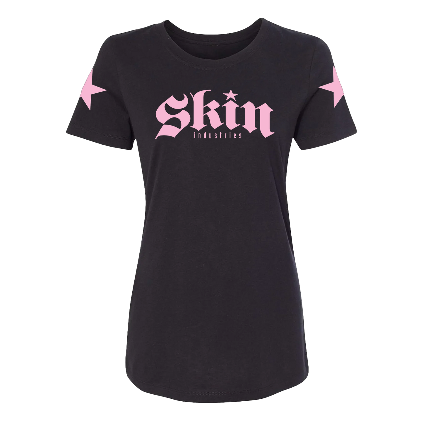 Womens Crew S/S Tee - FOUNDATION (Black w/Pink)