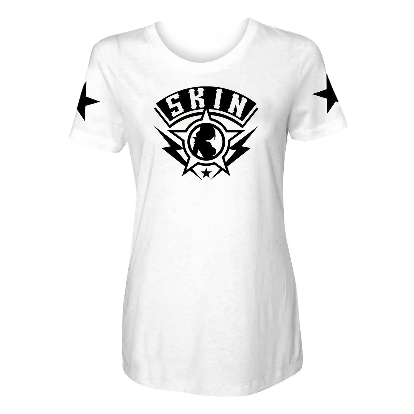 Womens Crew S/S Tee - FREEBIRD (White)