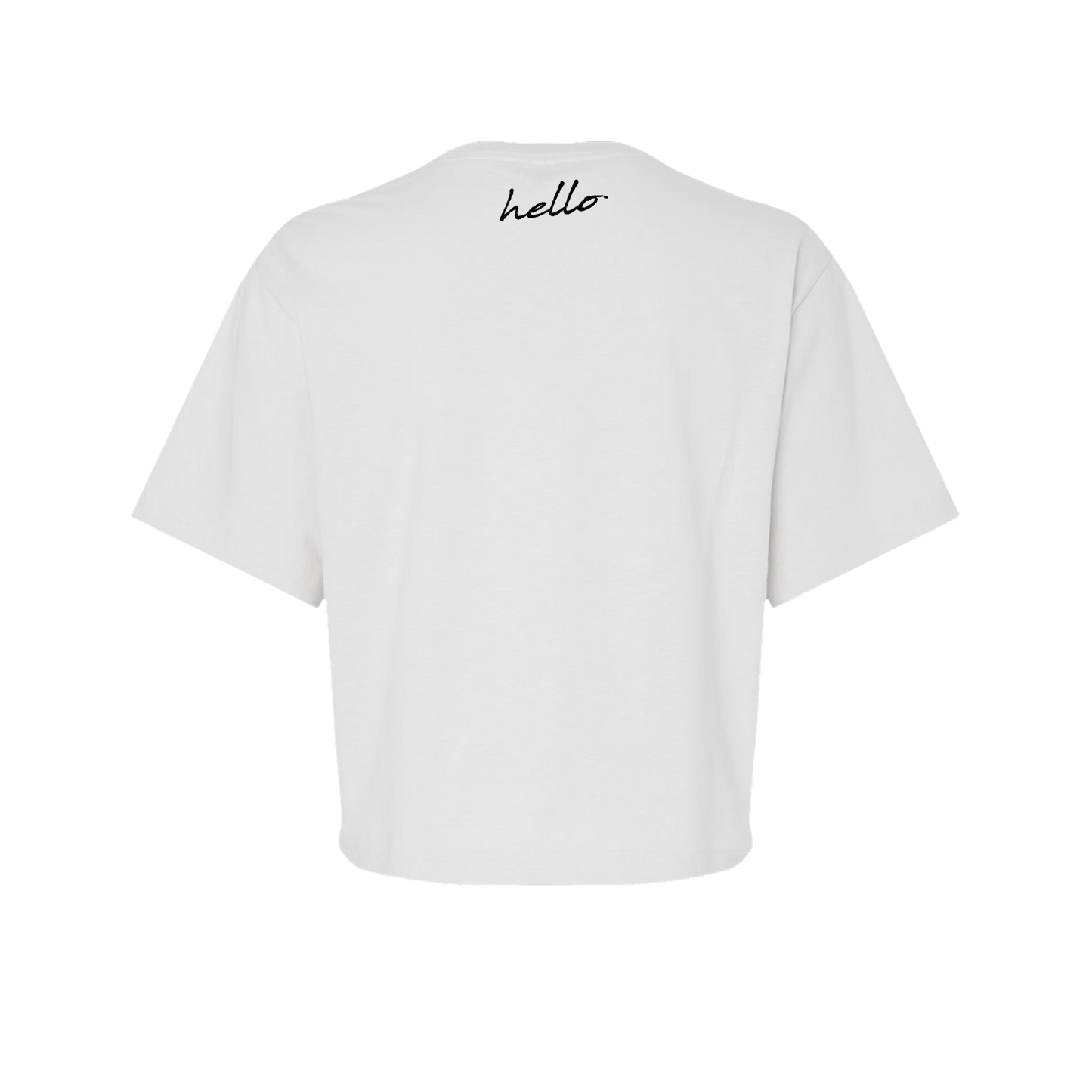 Womens Boxy Crop S/S Tee - HANK (White)