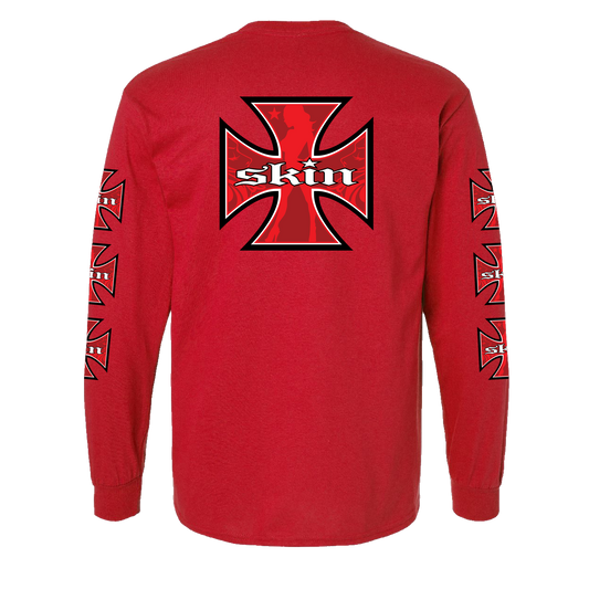 Mens Crew L/S Tee - RUMBLER (Red)