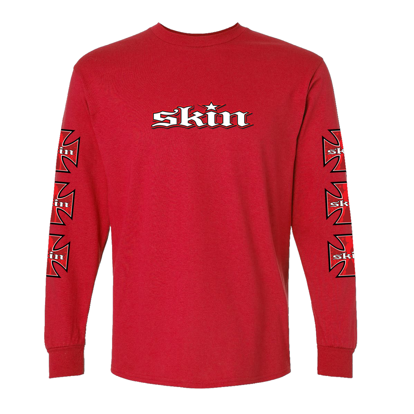 Mens Crew L/S Tee - RUMBLER (Red)