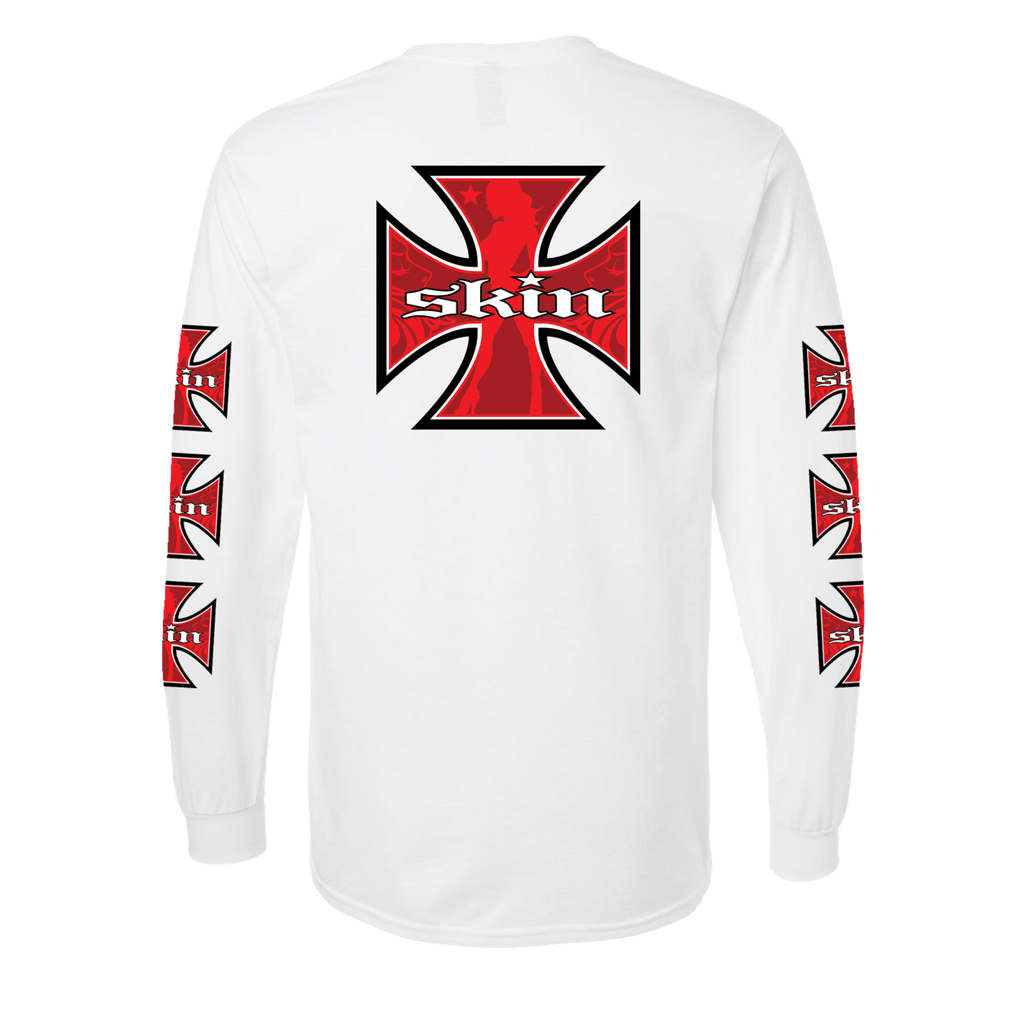 Mens Crew L/S Tee - RUMBLER (White)