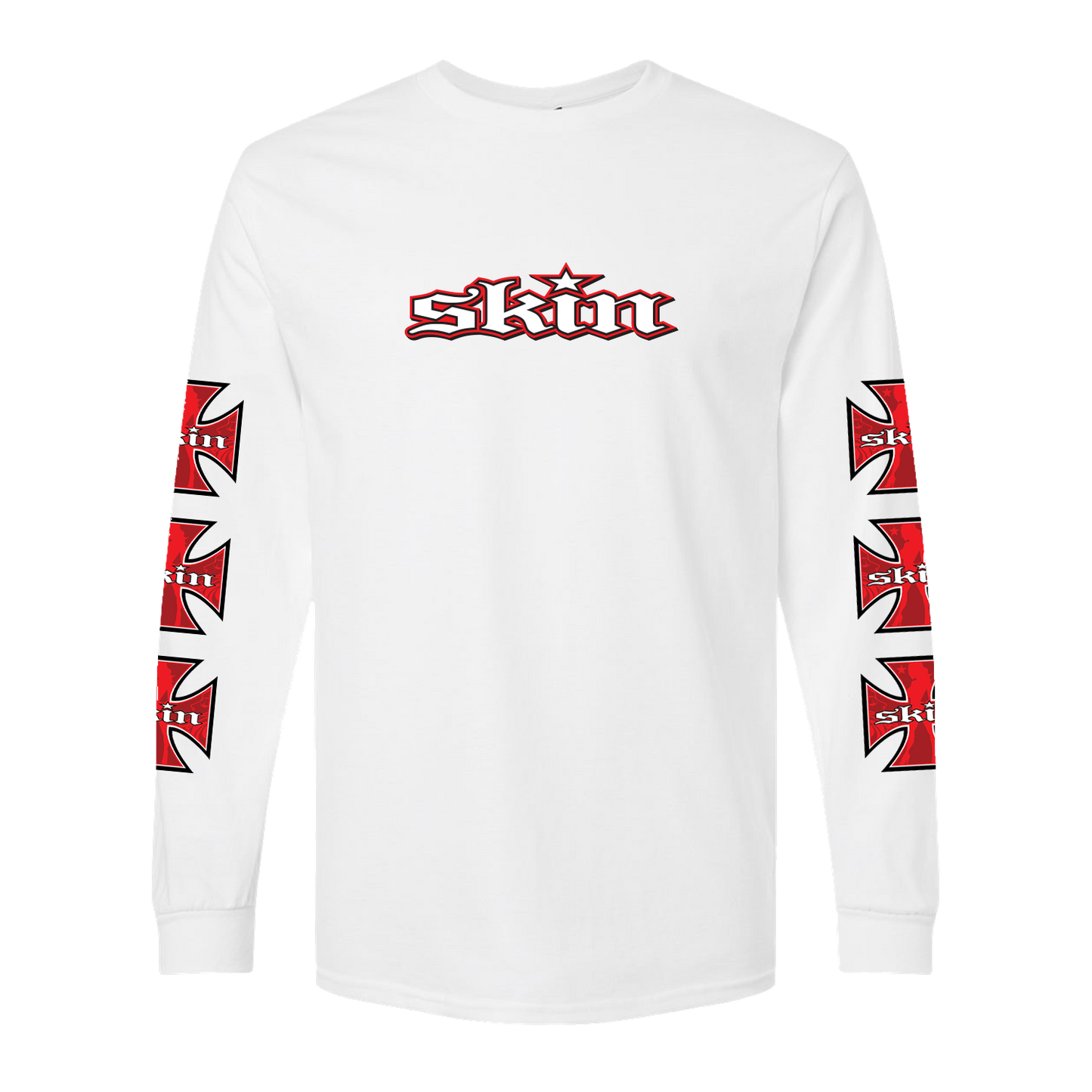 Mens Crew L/S Tee - RUMBLER (White)