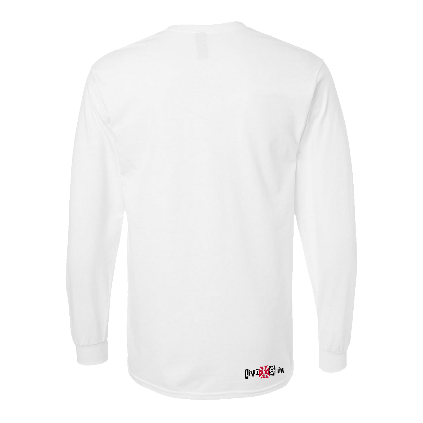 Mens Crew L/S Tee GOTHIC (White)