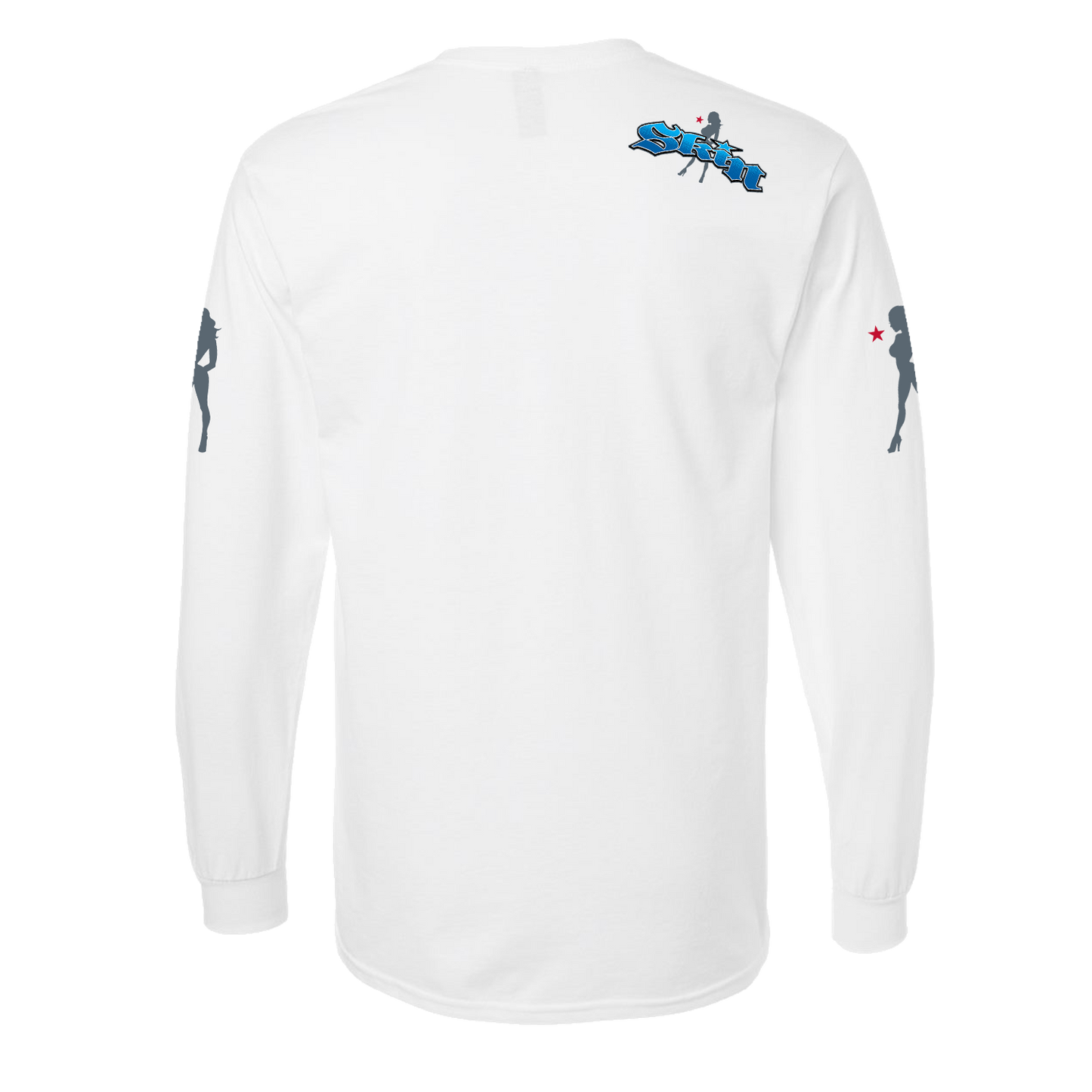 Mens Crew L/S Tee - QUICKIE (White)