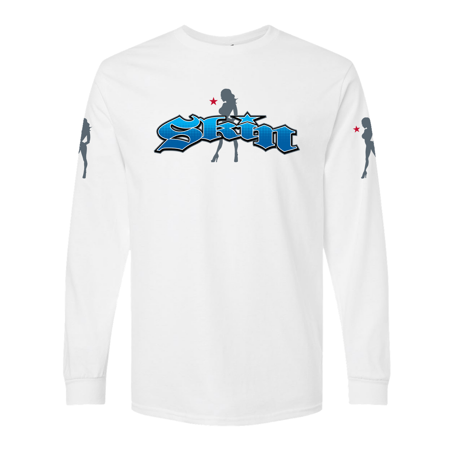 Mens Crew L/S Tee - QUICKIE (White)