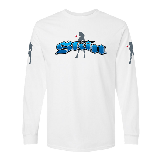 Mens Crew L/S Tee - QUICKIE (White)