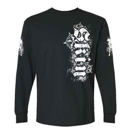 Mens Crew L/S Tee - ROCKSTAR (Black)