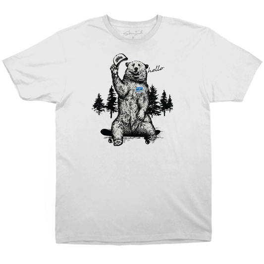 Mens Crew S/S Tee - HANK (White)