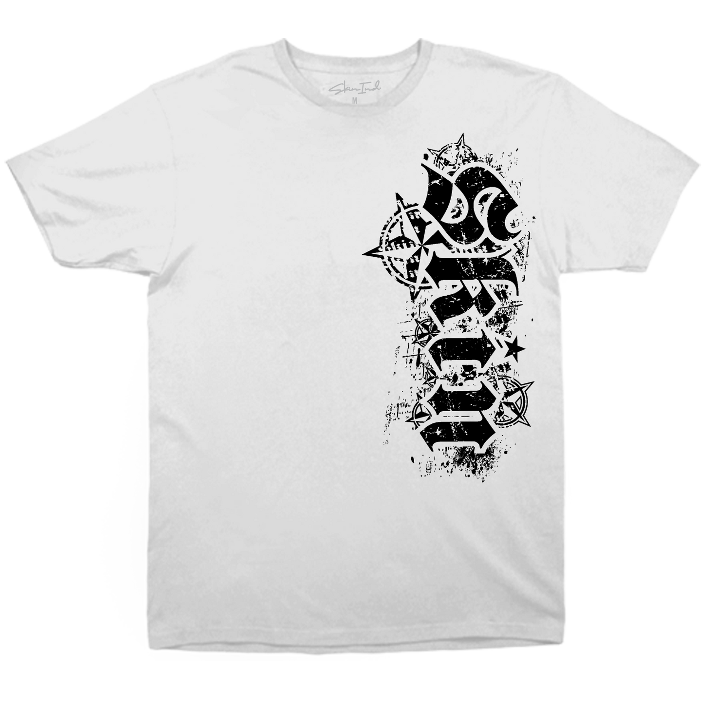 Mens Crew S/S Tee - ROCKSTAR (White)