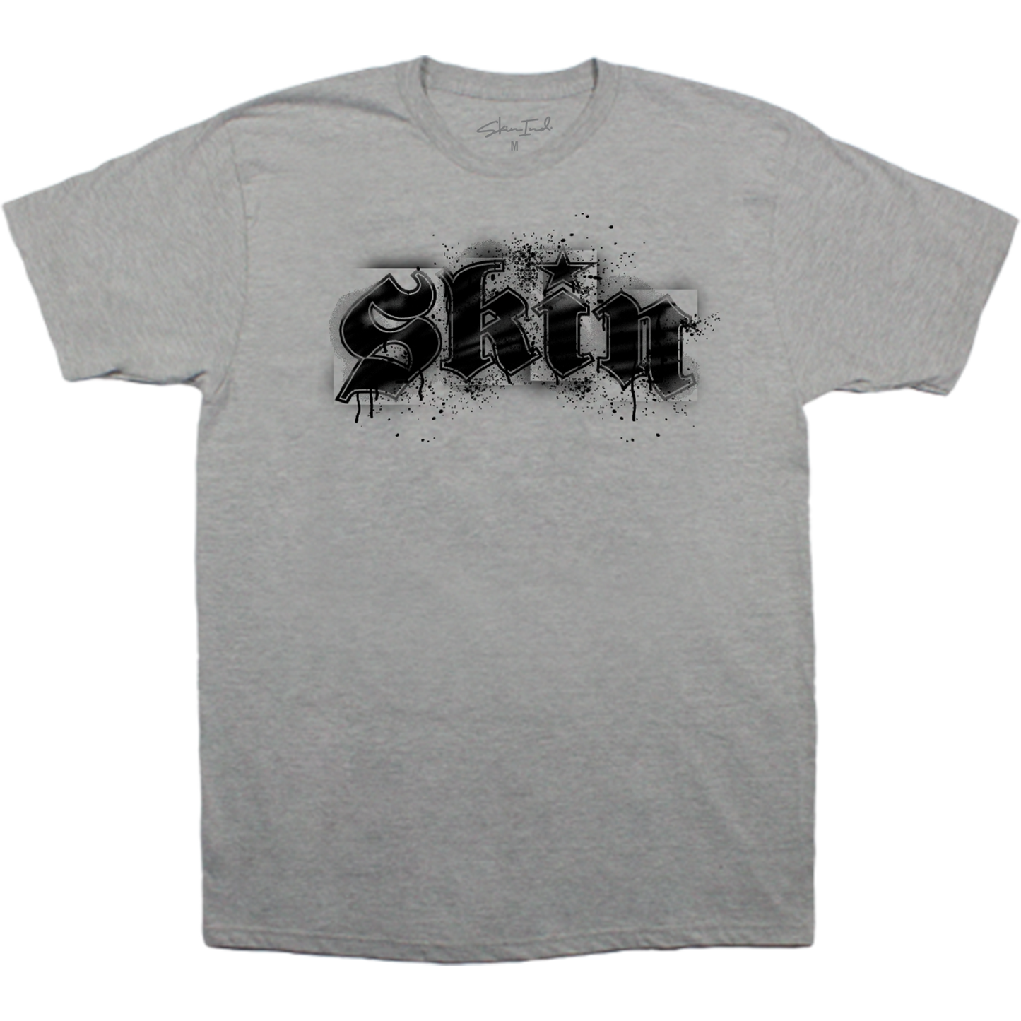 Mens Crew S/S Tee - STENCILA (Gray Heather)