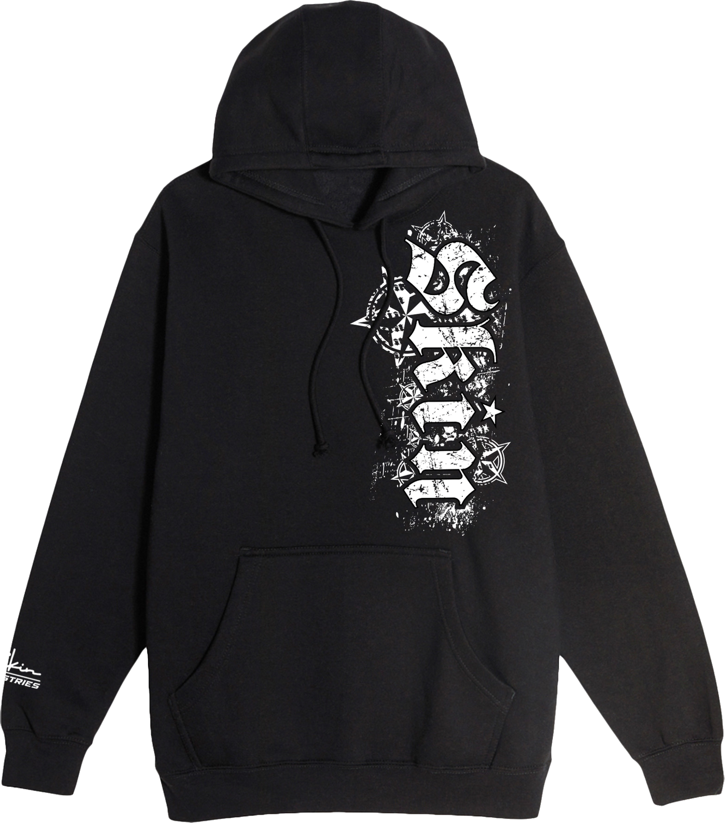 Mens Pullover Hoodie - ROCKSTAR (Black)