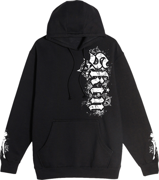Mens Hoodie (Pullover) - ROCKSTAR (Black)