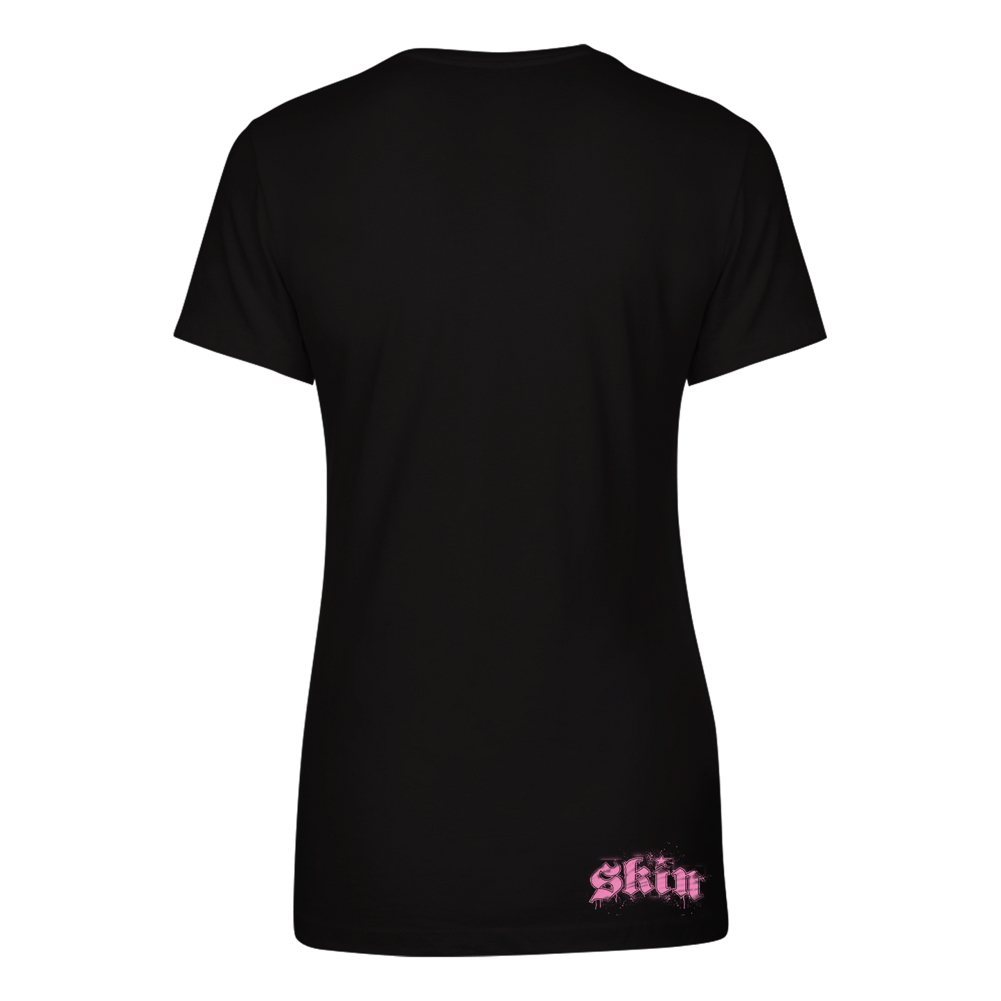 Womens Crew S/S Tee - STENCILA (Black w/Pink)