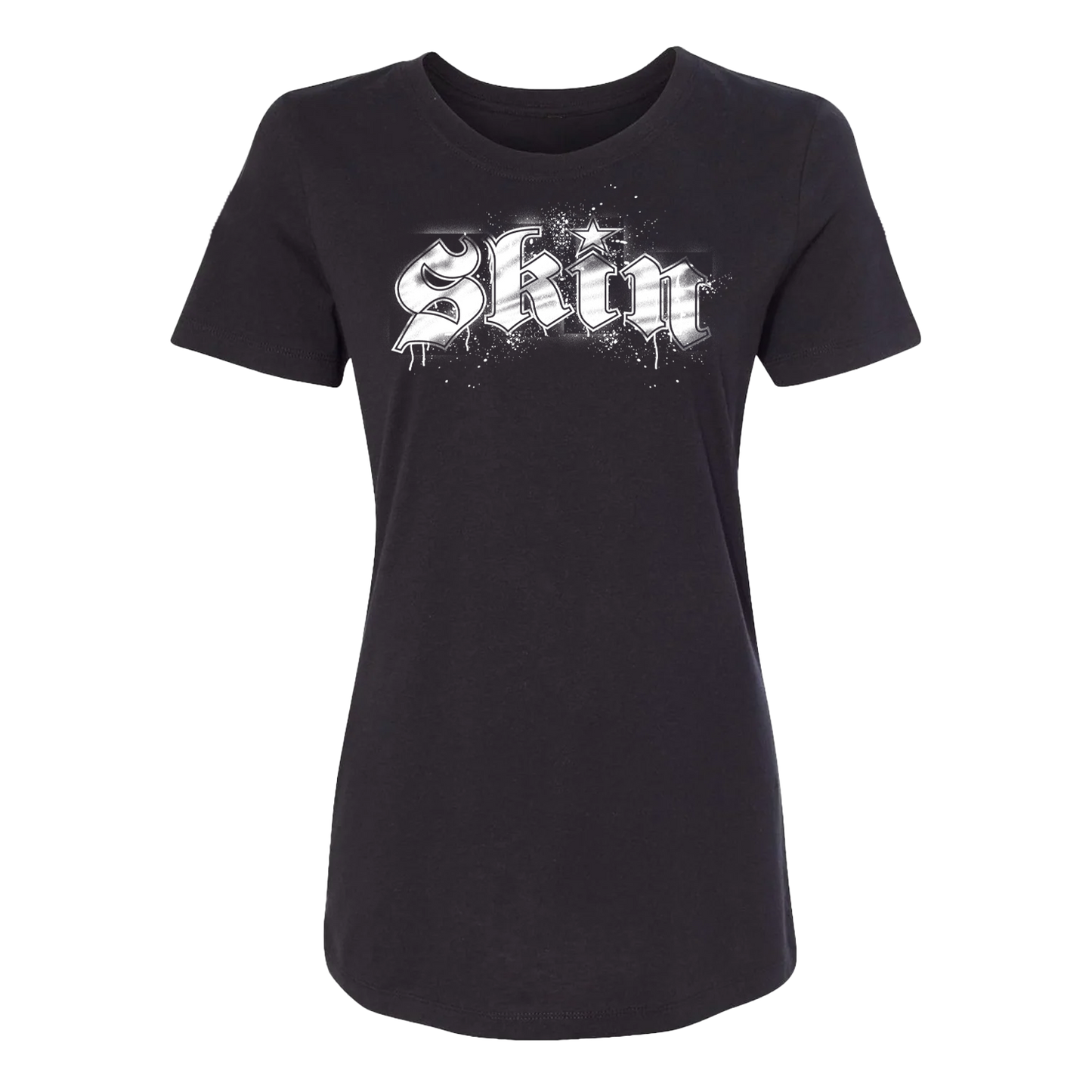 Womens Crew S/S Tee - STENCILA (Black)