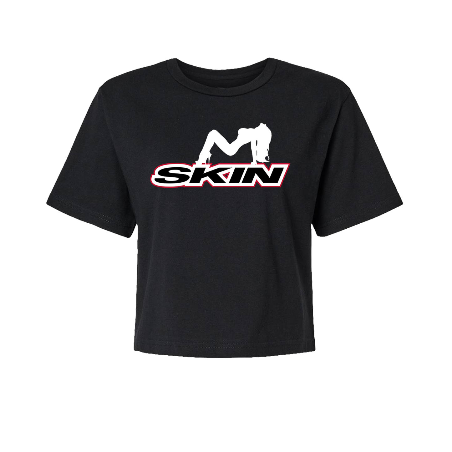Womens Boxy Crop S/S Tee - ICON (Black)