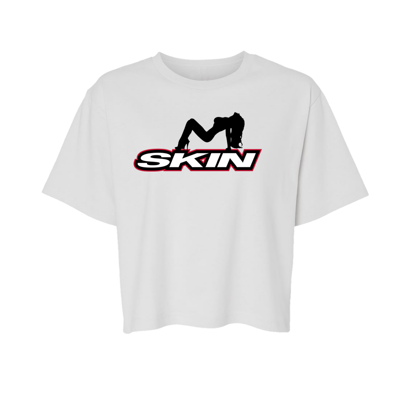 Womens Boxy Crop S/S Tee - ICON (White)