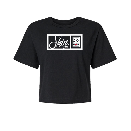 Womens Boxy Crop S/S Tee - DEN OF THIEVES (Black)