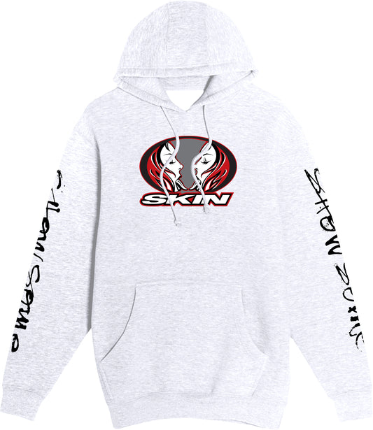 Mens Pullover Hoodie - KISS (White Heather)