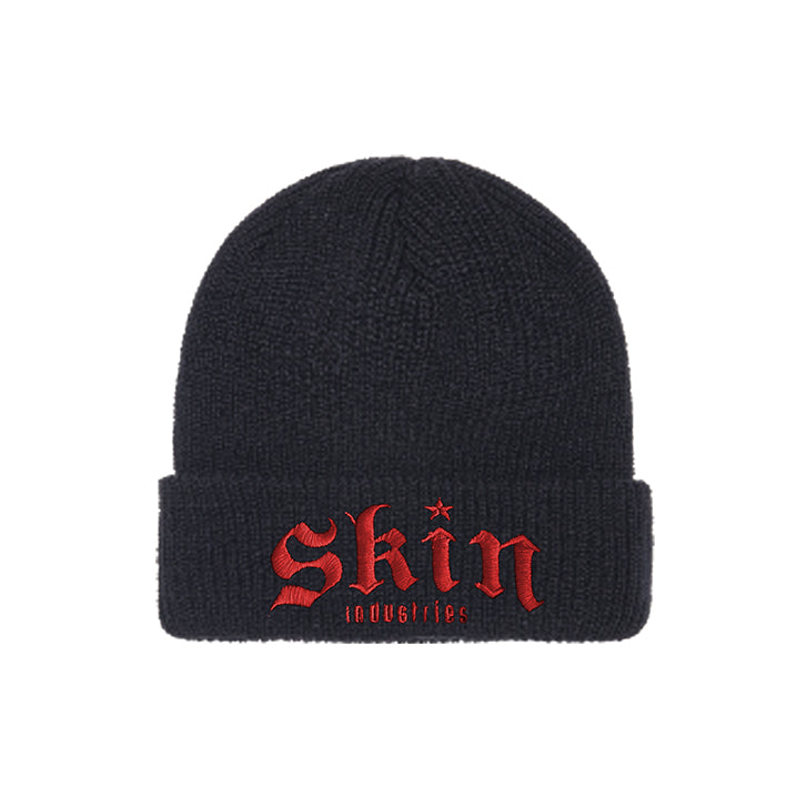 HEADWEAR - BEANIE - GOTHIC - Black w/ Red