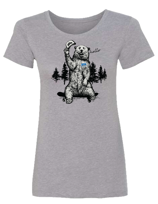 Womens Crew S/S Tee - HANK (Heather Gray)