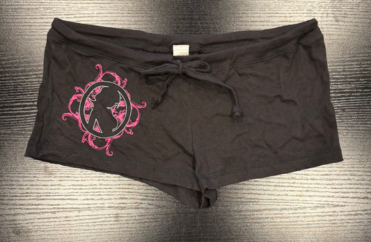 Womens Yoga Shorts - GOTHIC (Size M)