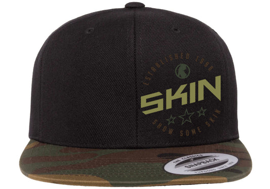 Headwear - Snapback 6 Panel - JAGGED (Camo/Black)