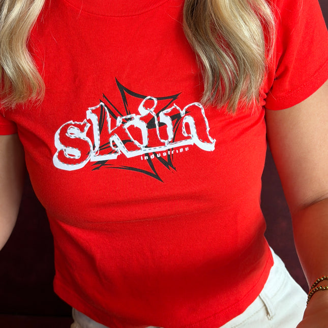 Women’s S/S Crop Tee | DERRY BERRY - Red