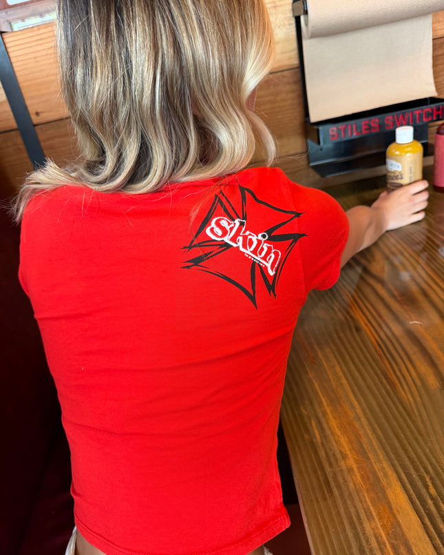 Women’s S/S Baby Tee | DERRY BERRY - Red