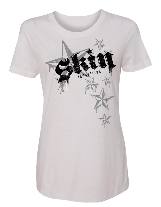 Womens Crew S/S Tee - Locked Up (White)