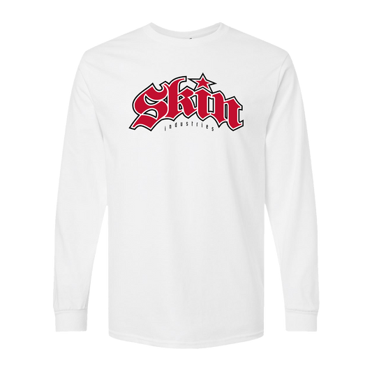 Mens Crew L/S Tee GOTHIC (White)