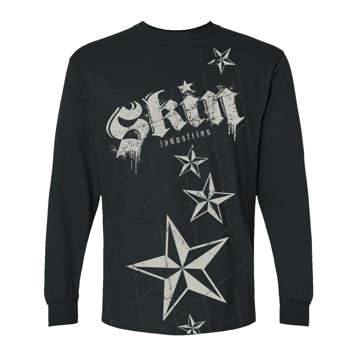 Mens Crew L/S Tee - LOCKED DOWN (Black)