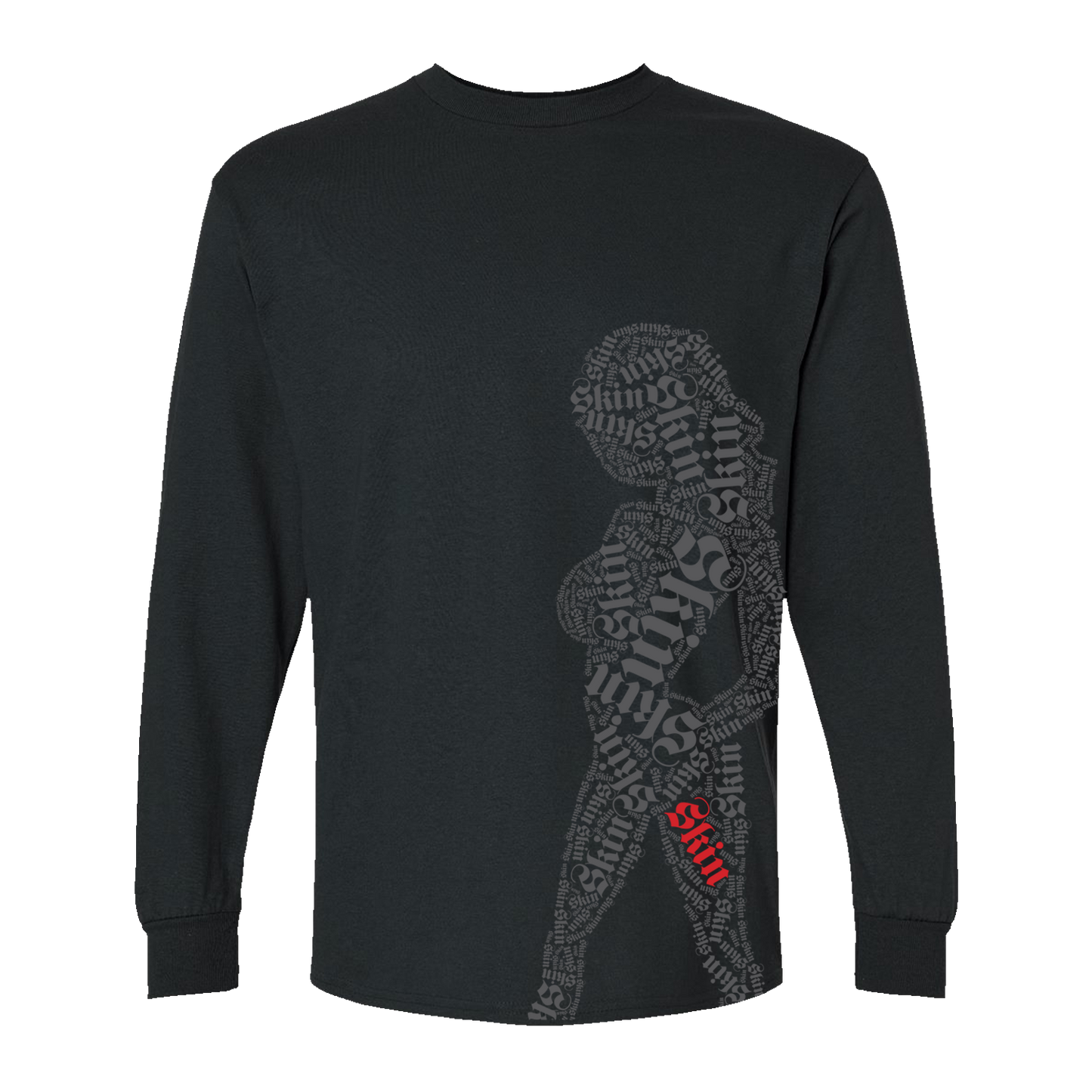 Mens Crew L/S Tee - SHELL (Black)