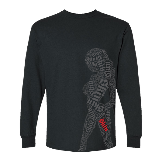 Mens Crew L/S Tee - SHELL (Black)