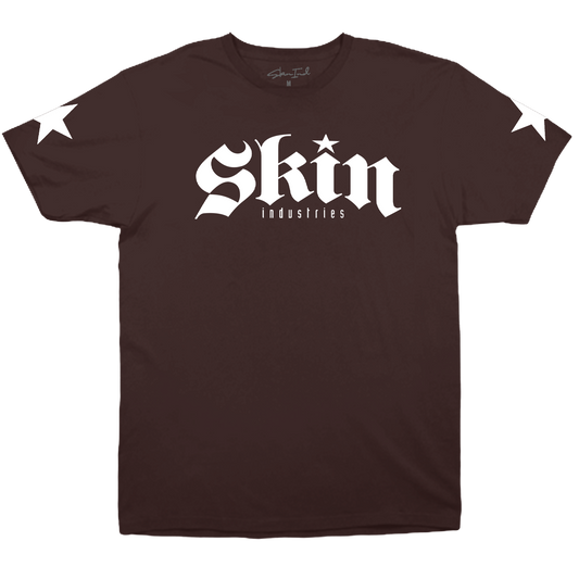 Mens Crew S/S Tee - FOUNDATION (Brown/White)