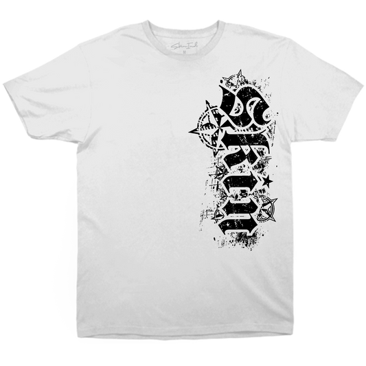 Mens Crew S/S Tee - ROCKSTAR (White)