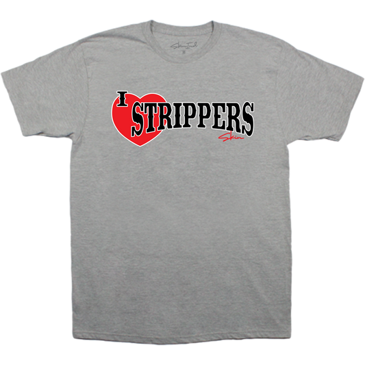 Mens Crew S/S Tee - STRIPPERS (Heather)