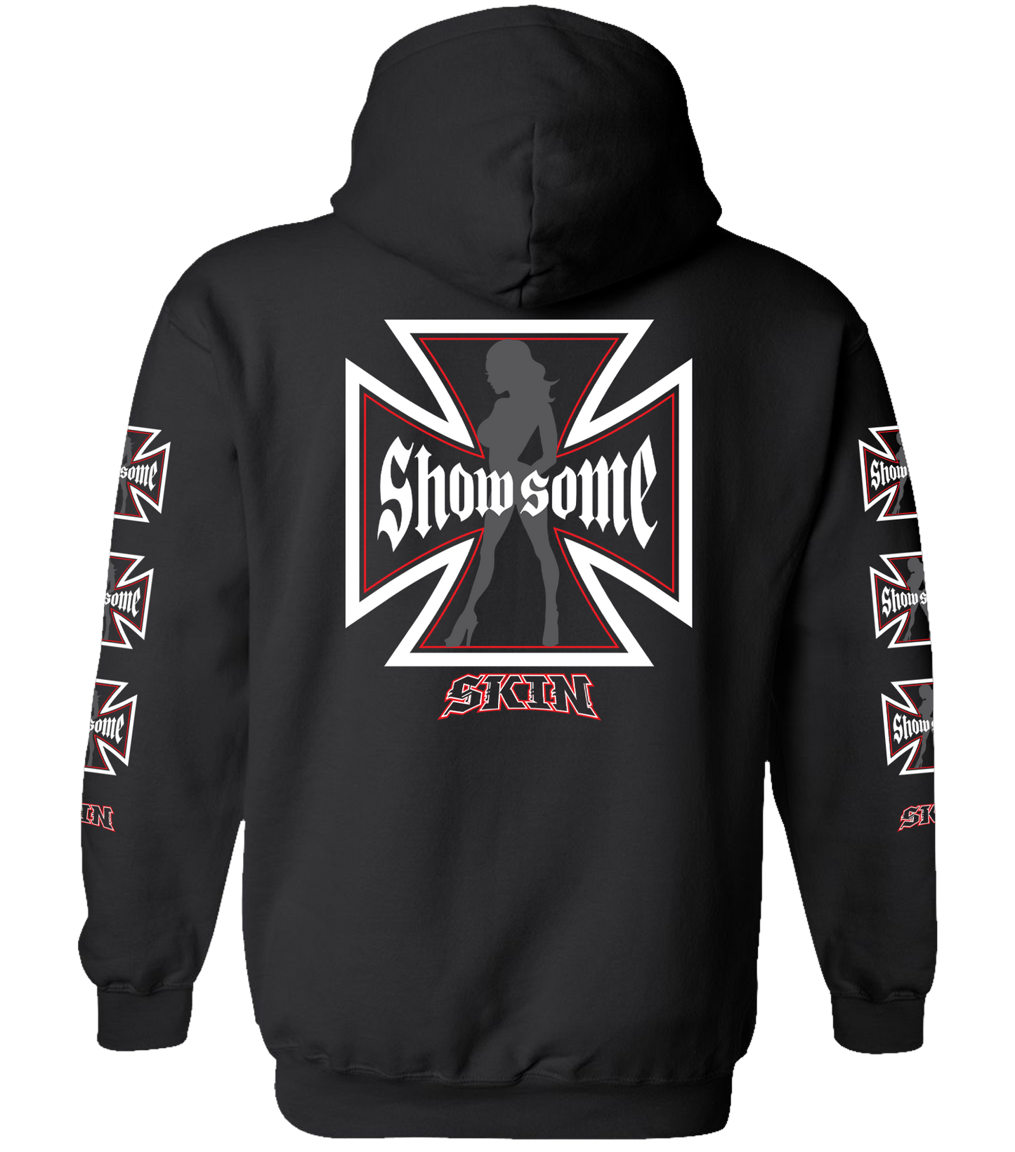 Mens Hoodie (Pullover) BIG BOI (Black)