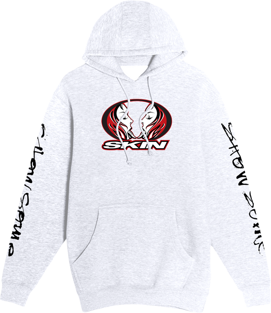 Mens Pullover Hoodie - KISS (White Heather)