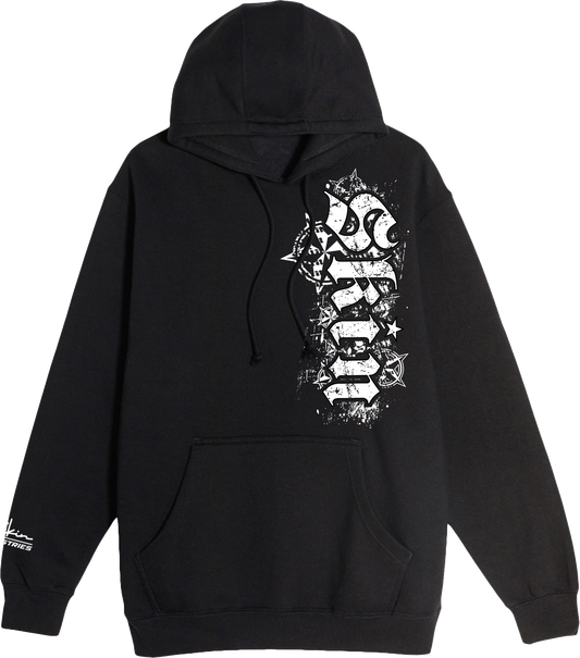 Mens Pullover Hoodie - ROCKSTAR (Black)