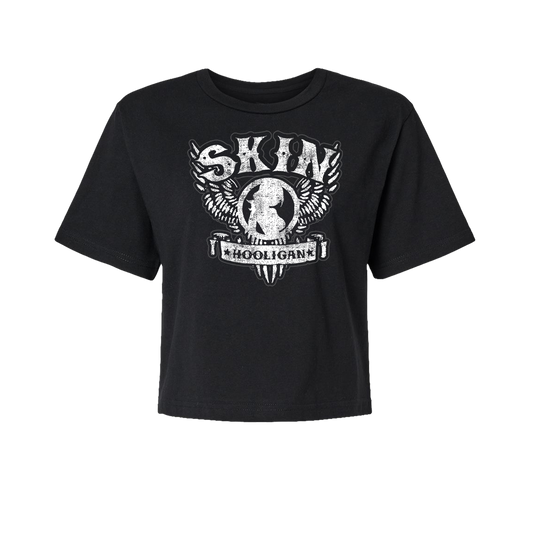 Womens Boxy Crop S/S Tee  - PUNK CHIC  (Black)