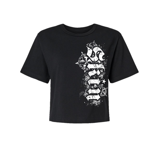 Womens Boxy Crop S/S Tee  - Rockstar (Black)