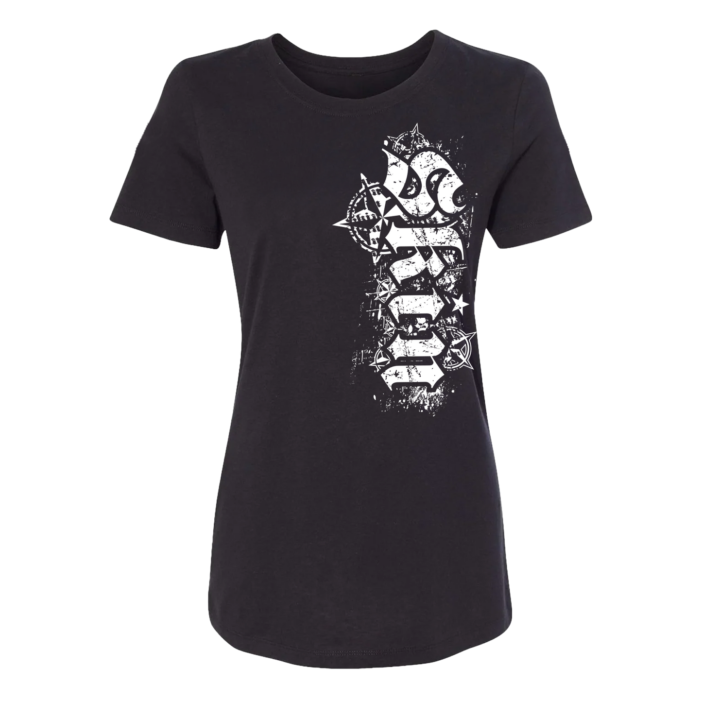 Womens Crew S/S Tee - ROCKSTAR (Black)