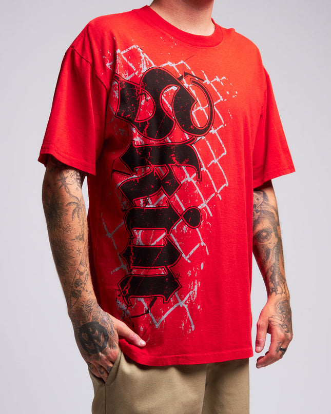 Men’s S/S Tee Premium | CAGE - Red