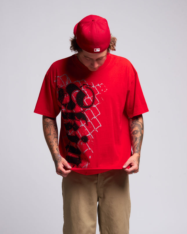 Men’s S/S Tee Premium | CAGE - Red