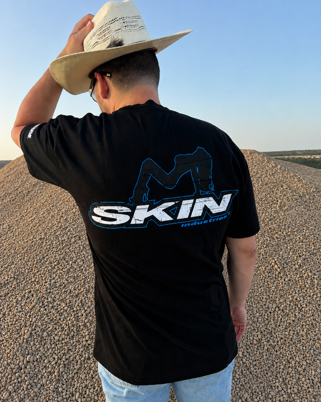 Men’s S/S Tee Premium | ICON -Black/Blue