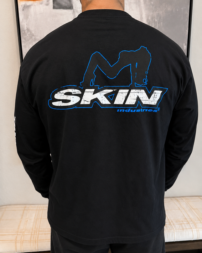 Men's L/S Tee Classic | ICON - Black (Blue)