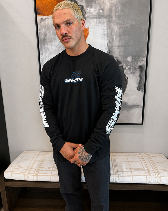Men's L/S Tee Classic | ICON - Black (Blue)